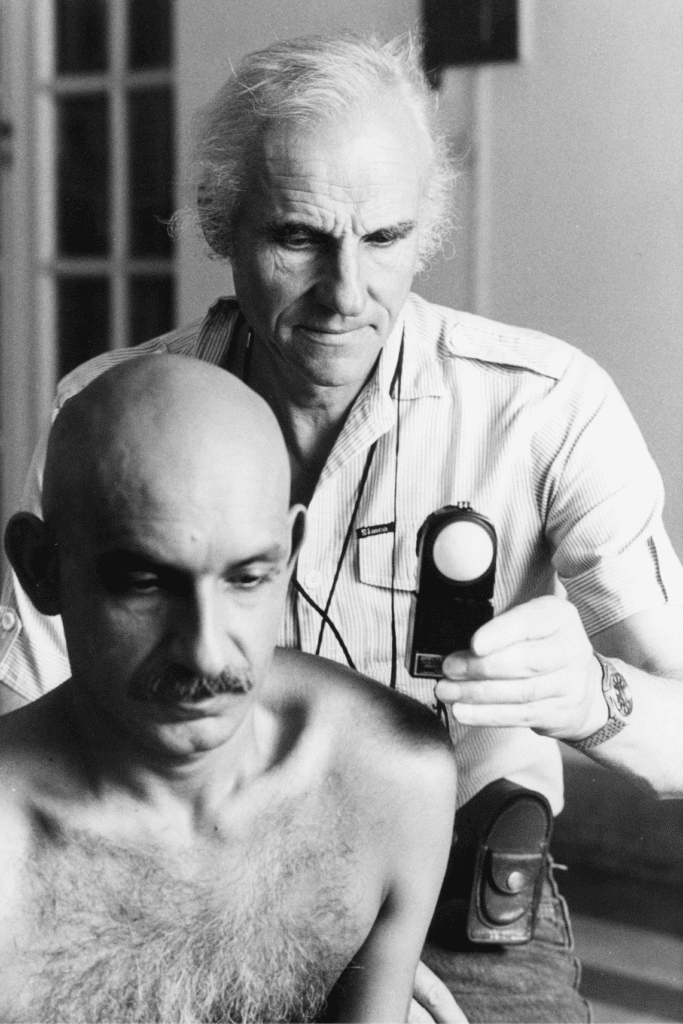 Billy Williams with Sir Ben Kingsley as Gandhi in Richard Attenborough’s Gandhi
